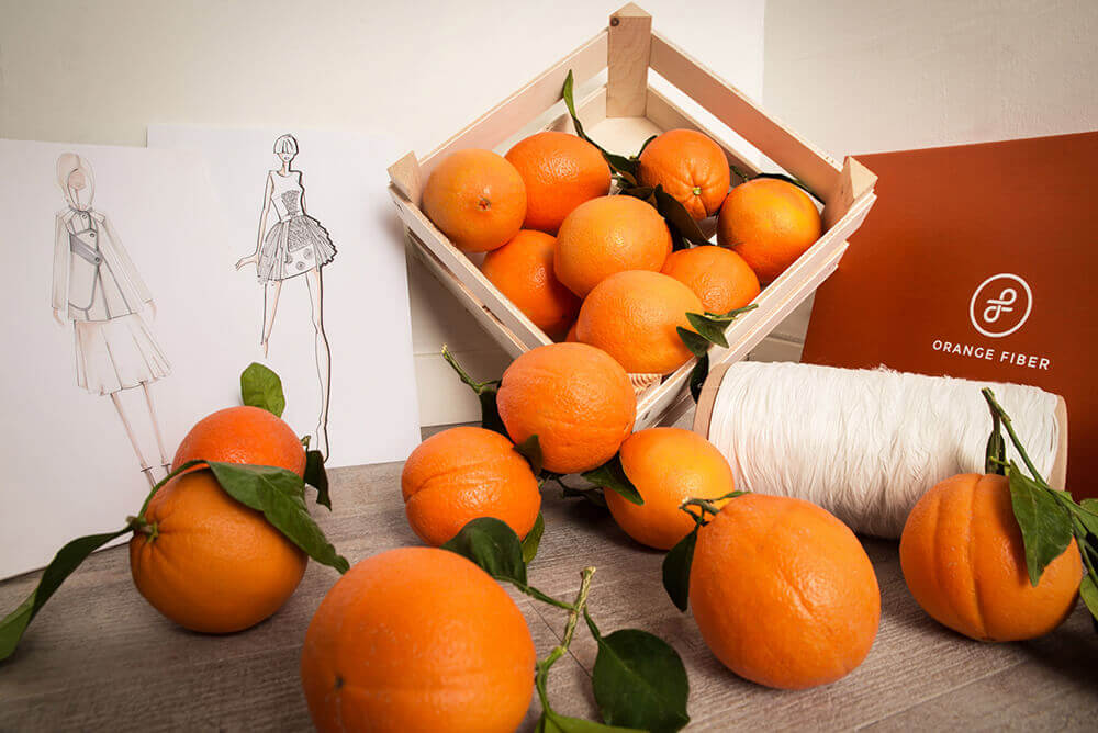  Orange Fiber  il tessuto dagli scarti di arance nella 