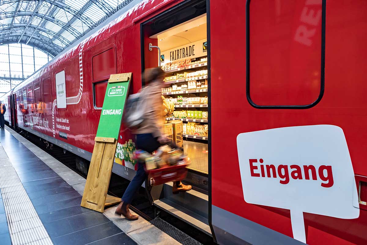 supermercato rotaie Rewe