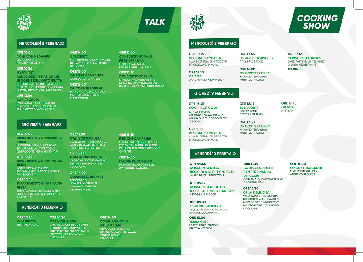 Italian Fruit Village programma