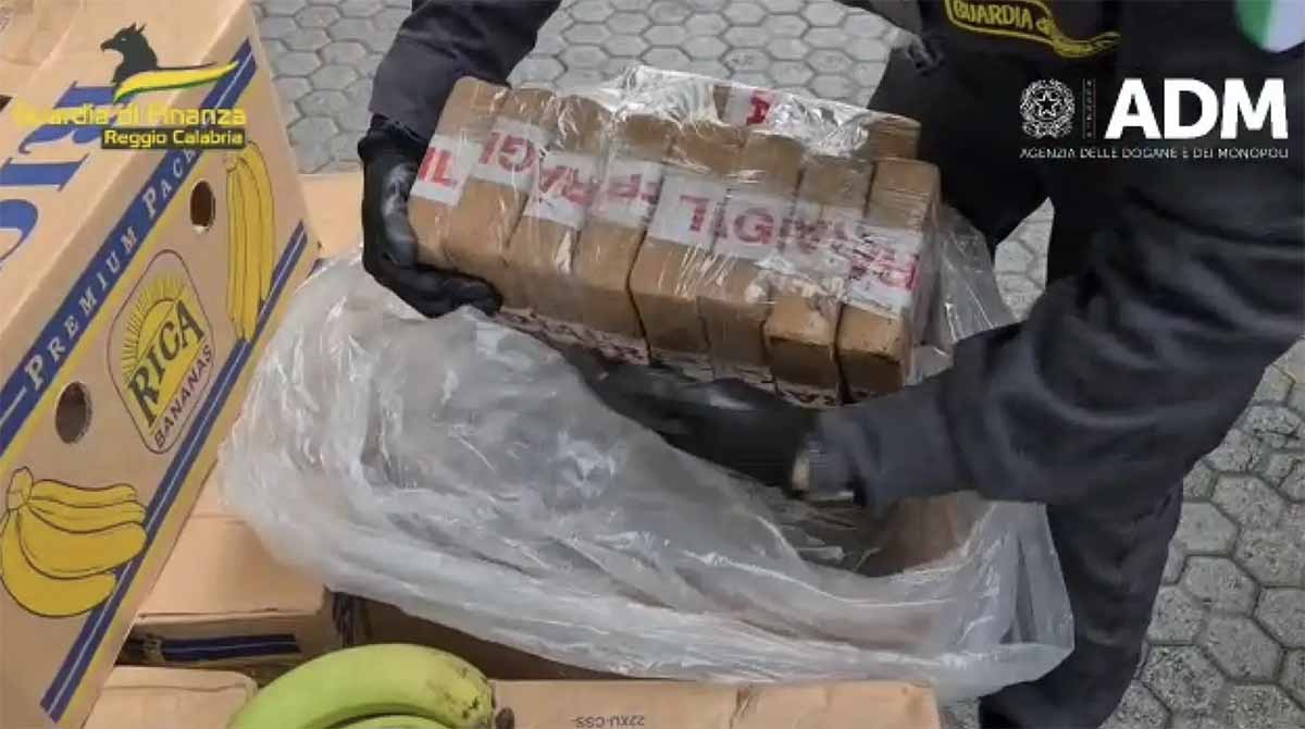 sequestro droga banane Gioia Tauro