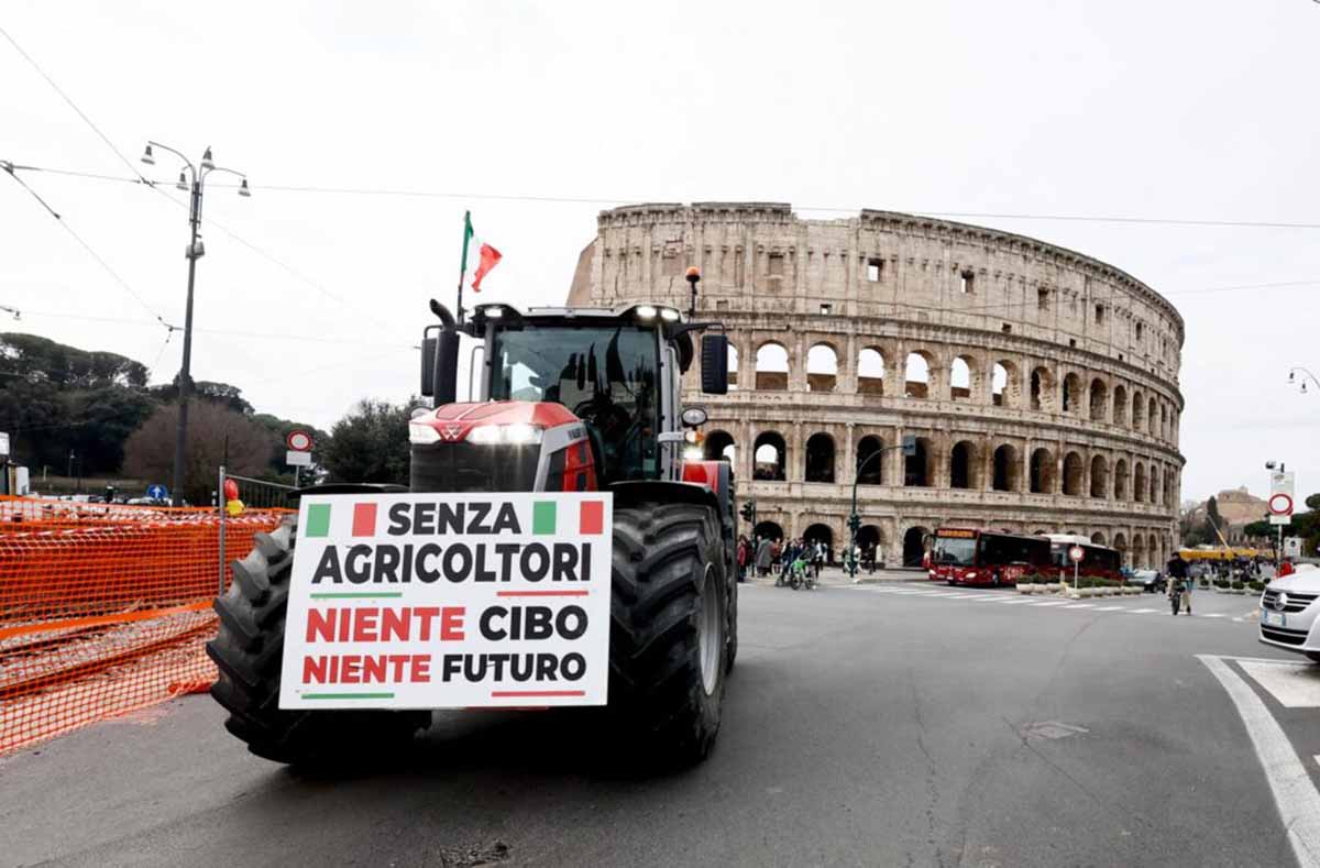proteste agricoltori Roma