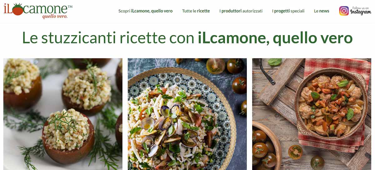 pomodoro iLcamone nuovo sito