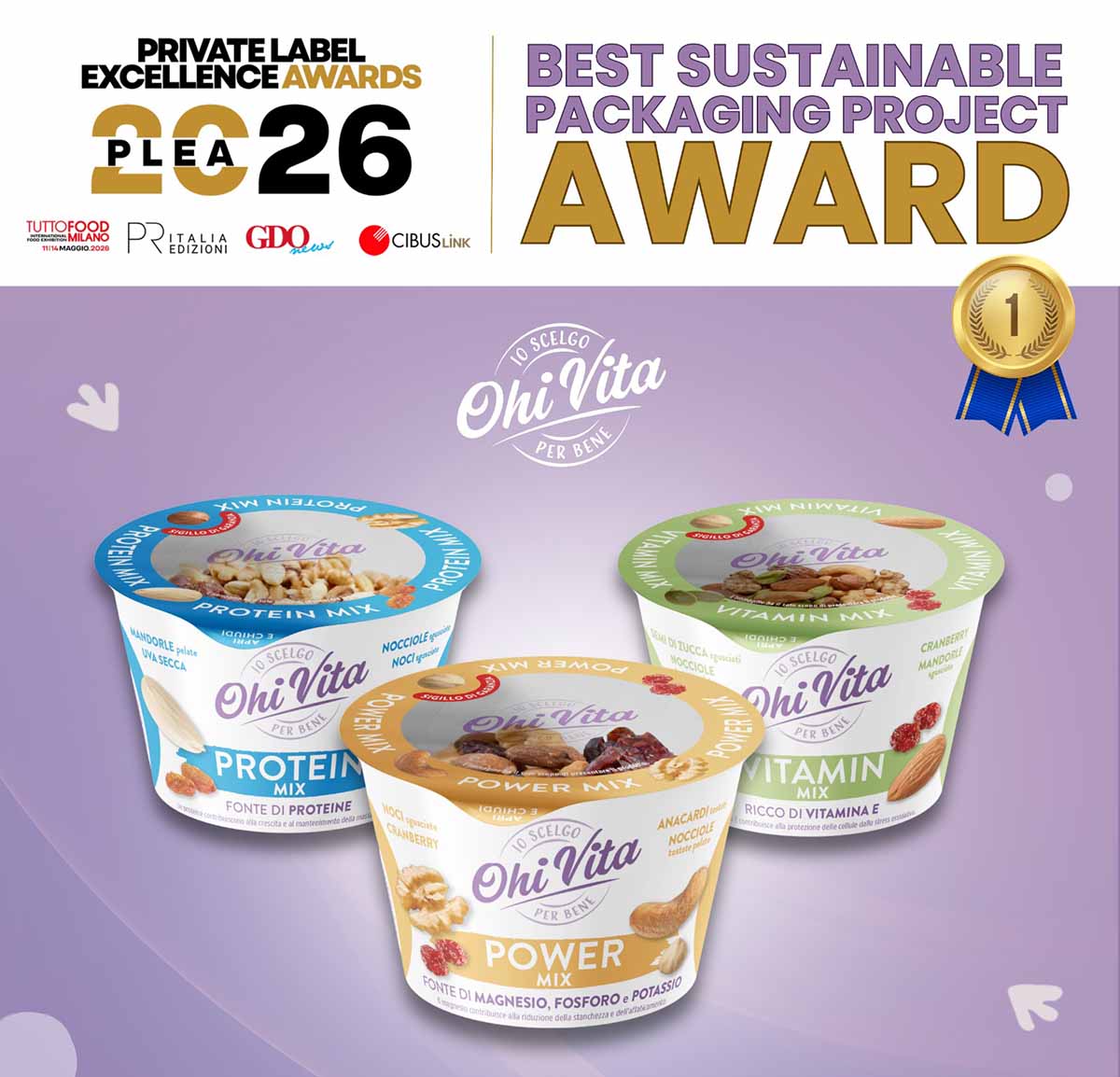 VéGé packaging sostenibile Ohi Vita